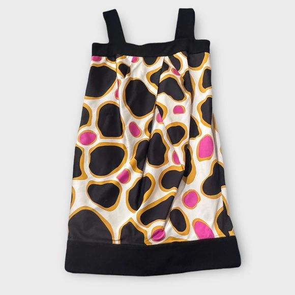 Diane Von Furstenberg Silk Sz 8 Bubble Hem Mod MCM pockets cocktail loud dress - Picture 3 of 16